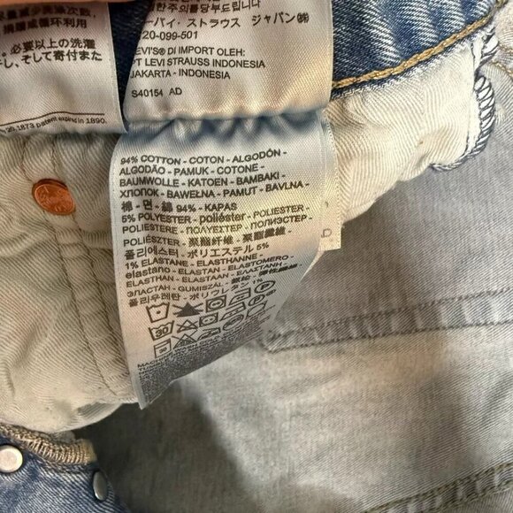 Levis 501 Jeans Men's Size 34x32 Straight Button Fly Red Tab Blue Fits 34x28 - Picture 8 of 15